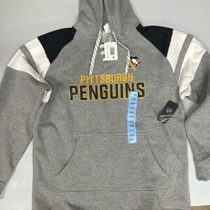 Pittsburgh Penguins lace up hoody. Gray, Large